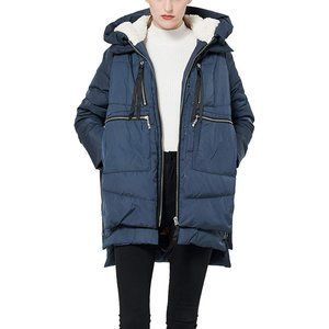 Orolay Navy Down Puffer Down Jacket Sz M